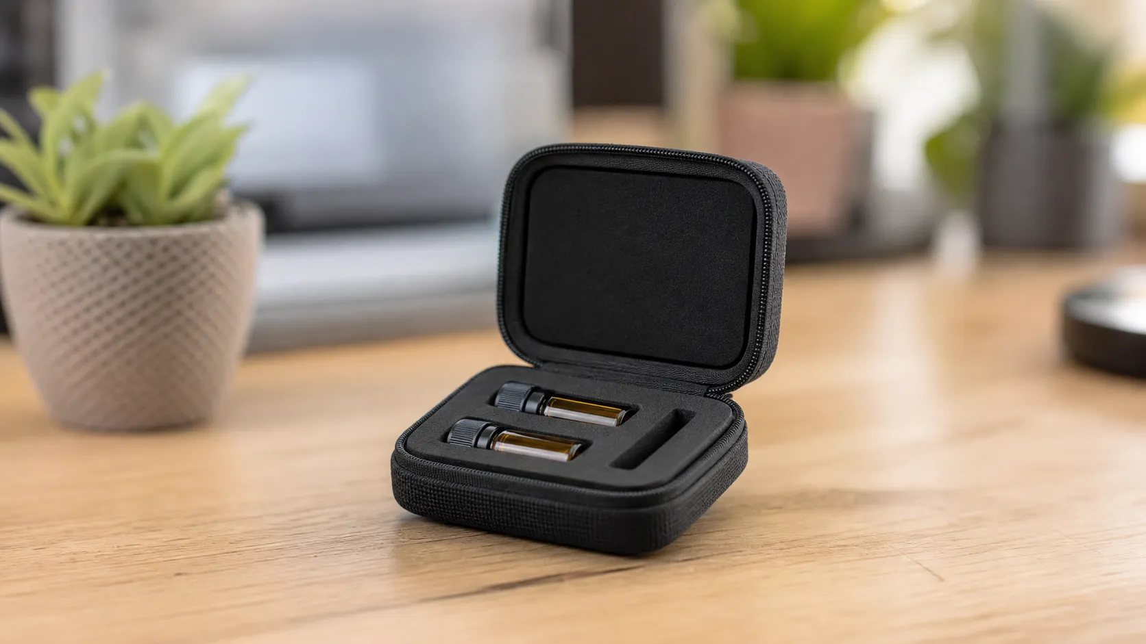2 Slot 3 ml Vial Case Compact Travel Organizer