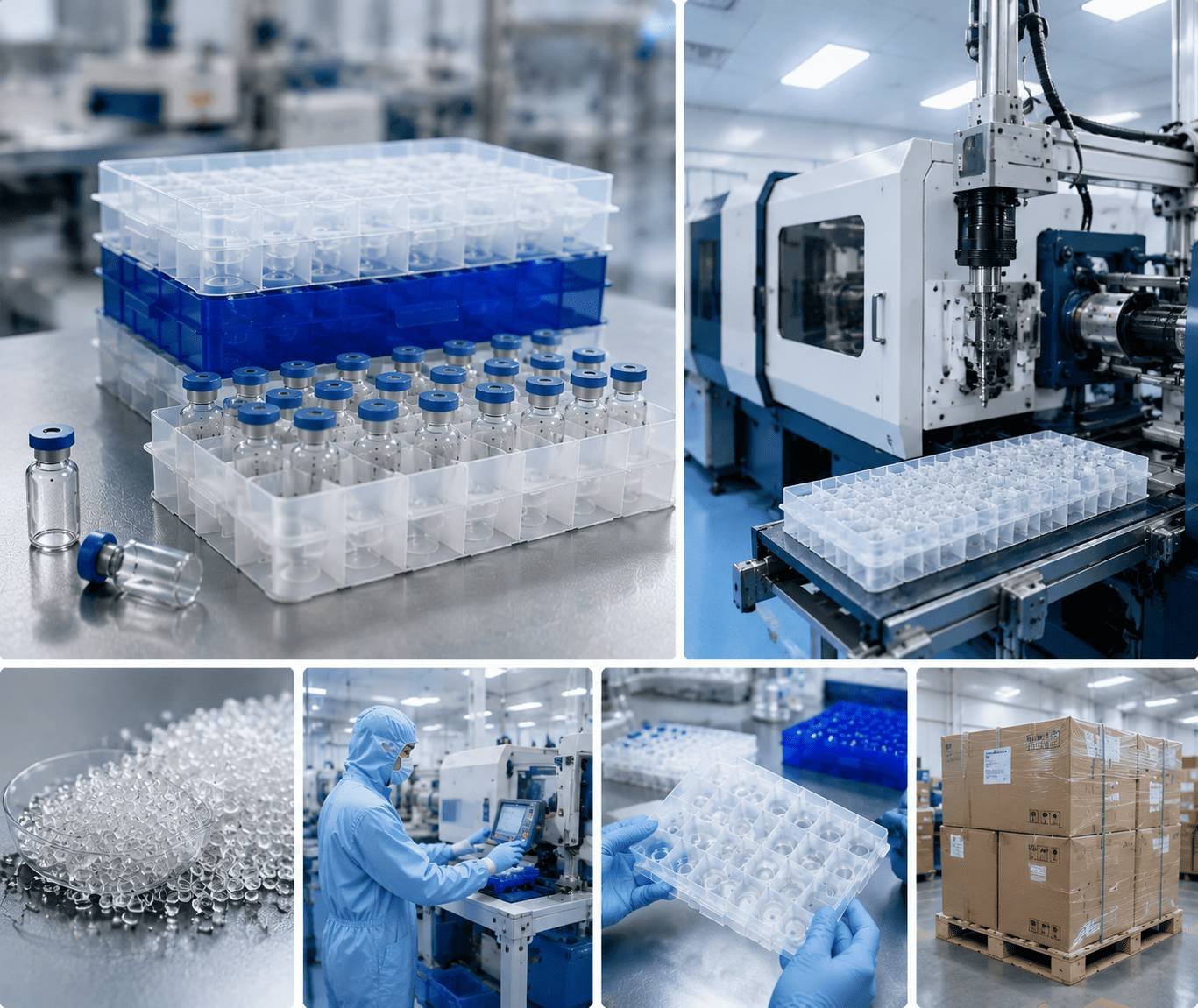 Jiahua medical vial holder cleanroom production and packaging solutions