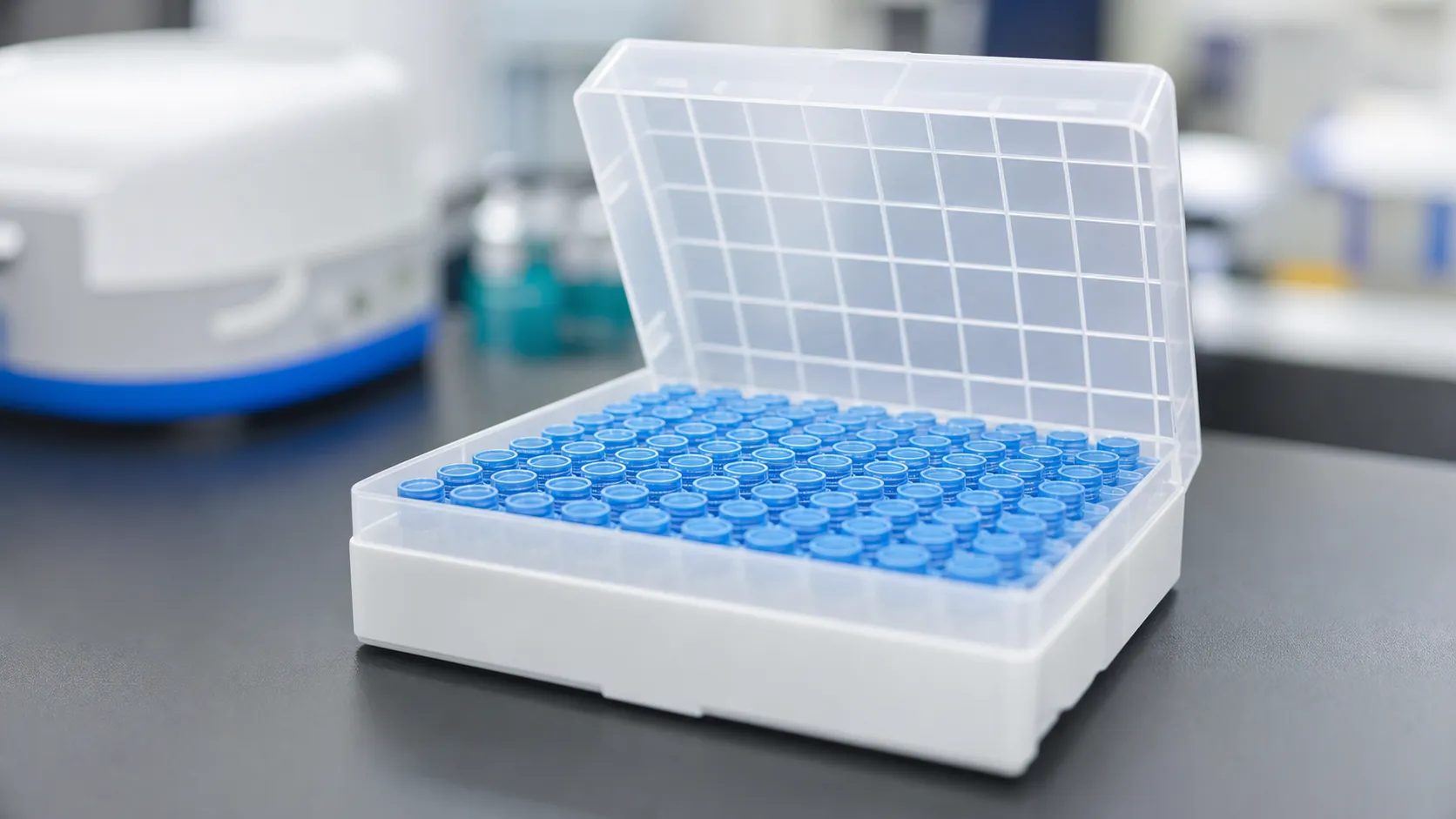Life science cryo vial storage box