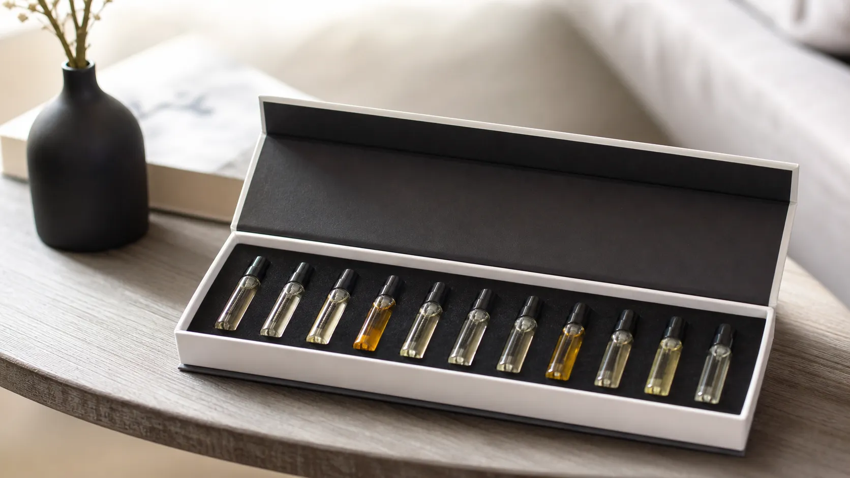 Luxury custom vial sample packaging box