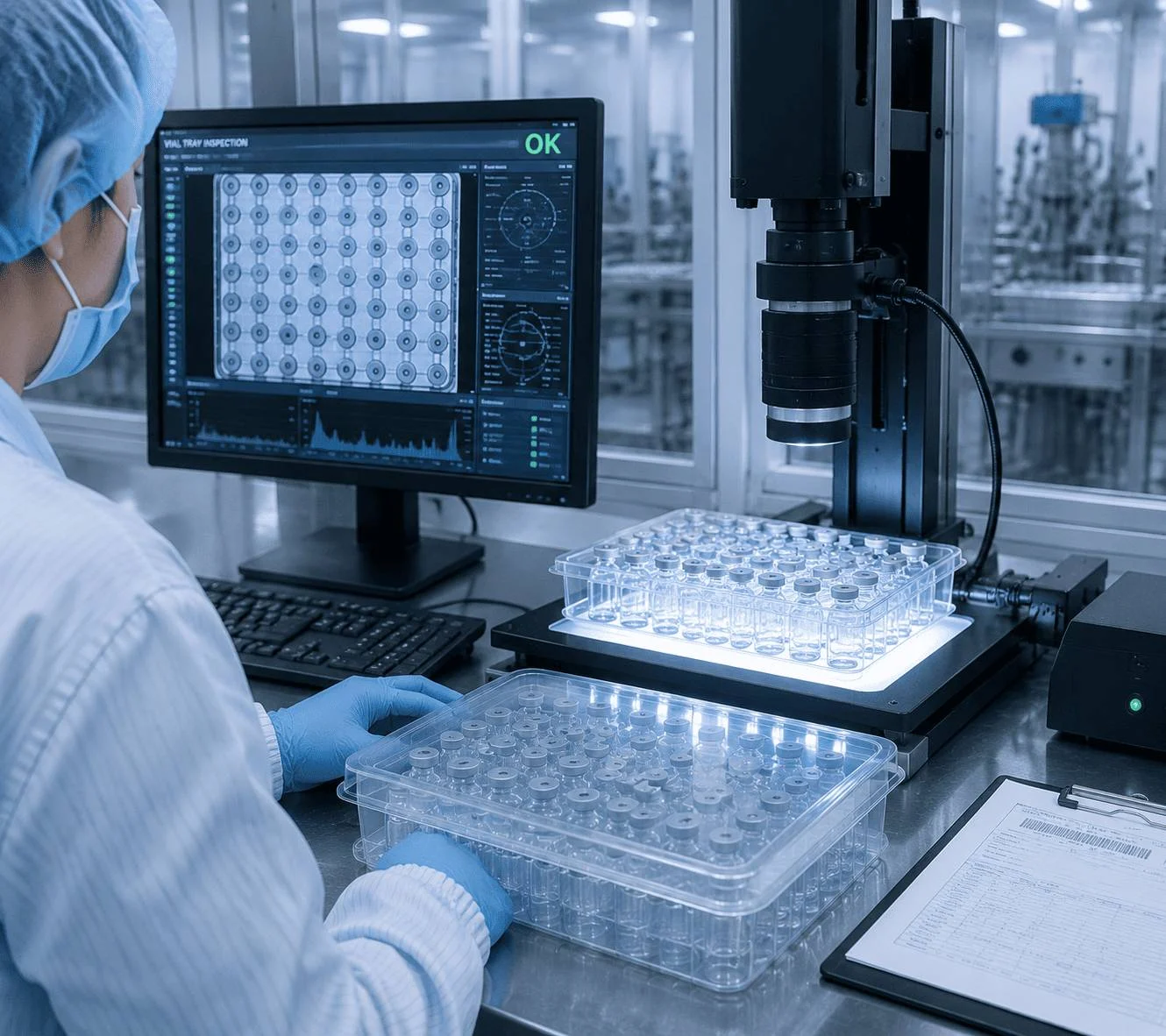 Biotech packaging quality assurance inspection process