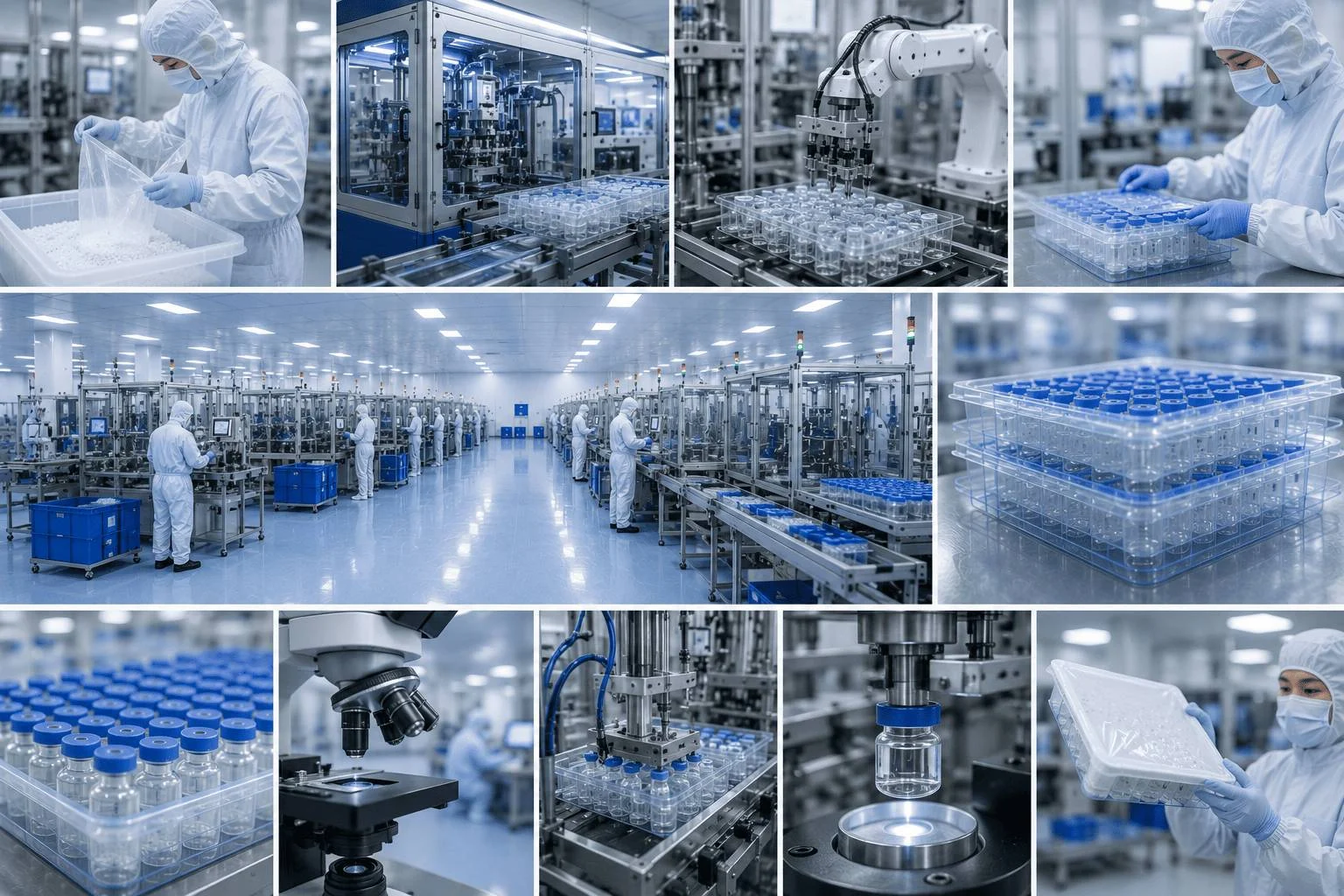 Certified cleanroom production facility for pharmaceutical ready-to-use packaging