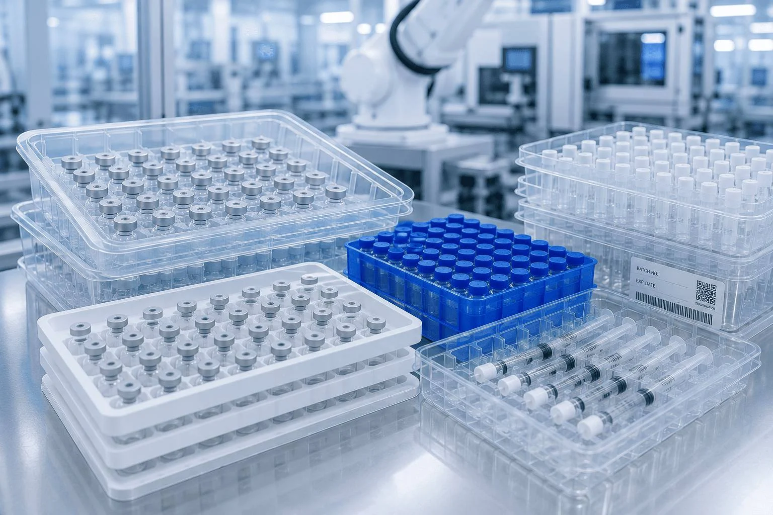 Comprehensive product formats for diagnostic applications including specialized plastic diagnostic trays and vial matrices