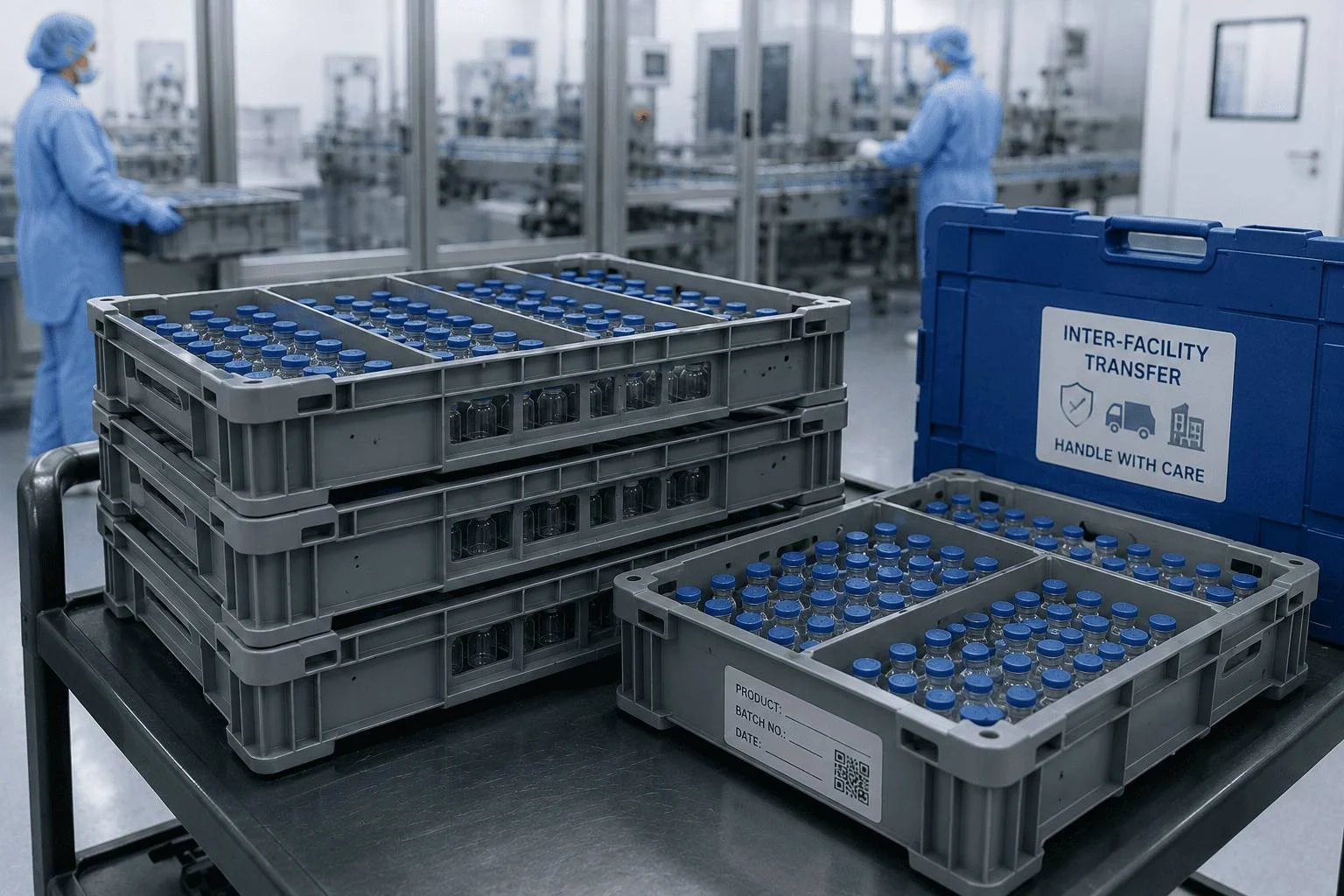 Heavy-duty custom structural trays for lab-to-production transfer