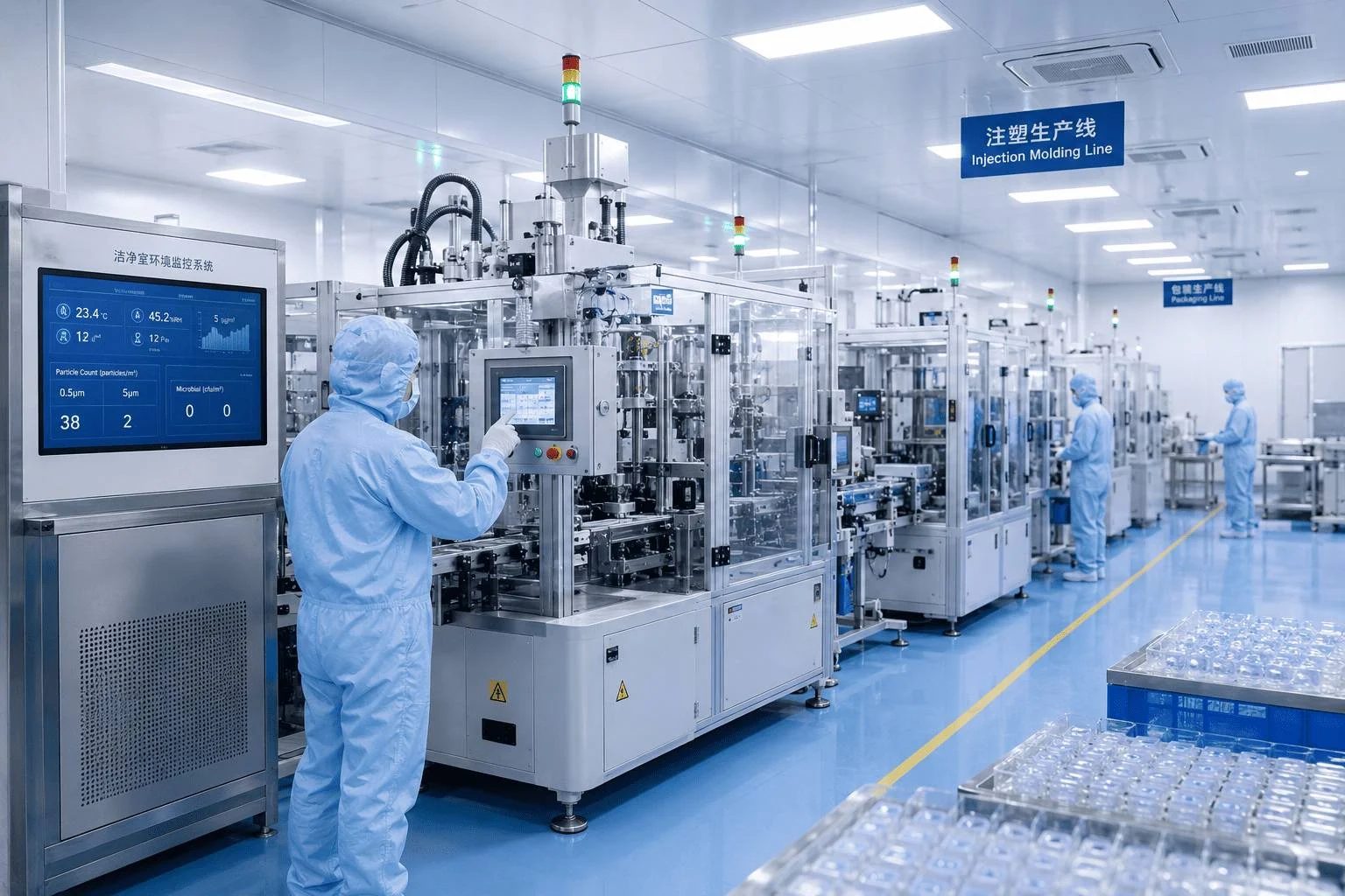 Jiahua cleanroom production environment featuring advanced contamination control systems