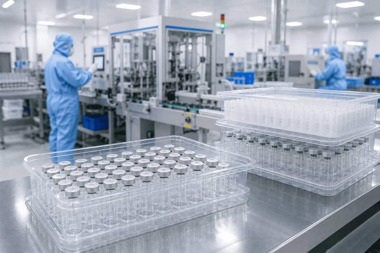 Jiahua high-precision cleanroom manufacturing and pharmaceutical plastic packaging production line.