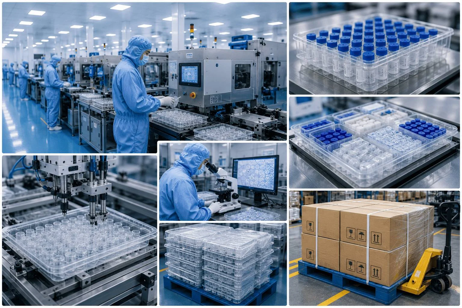 Medical packaging quality control and cleanroom production