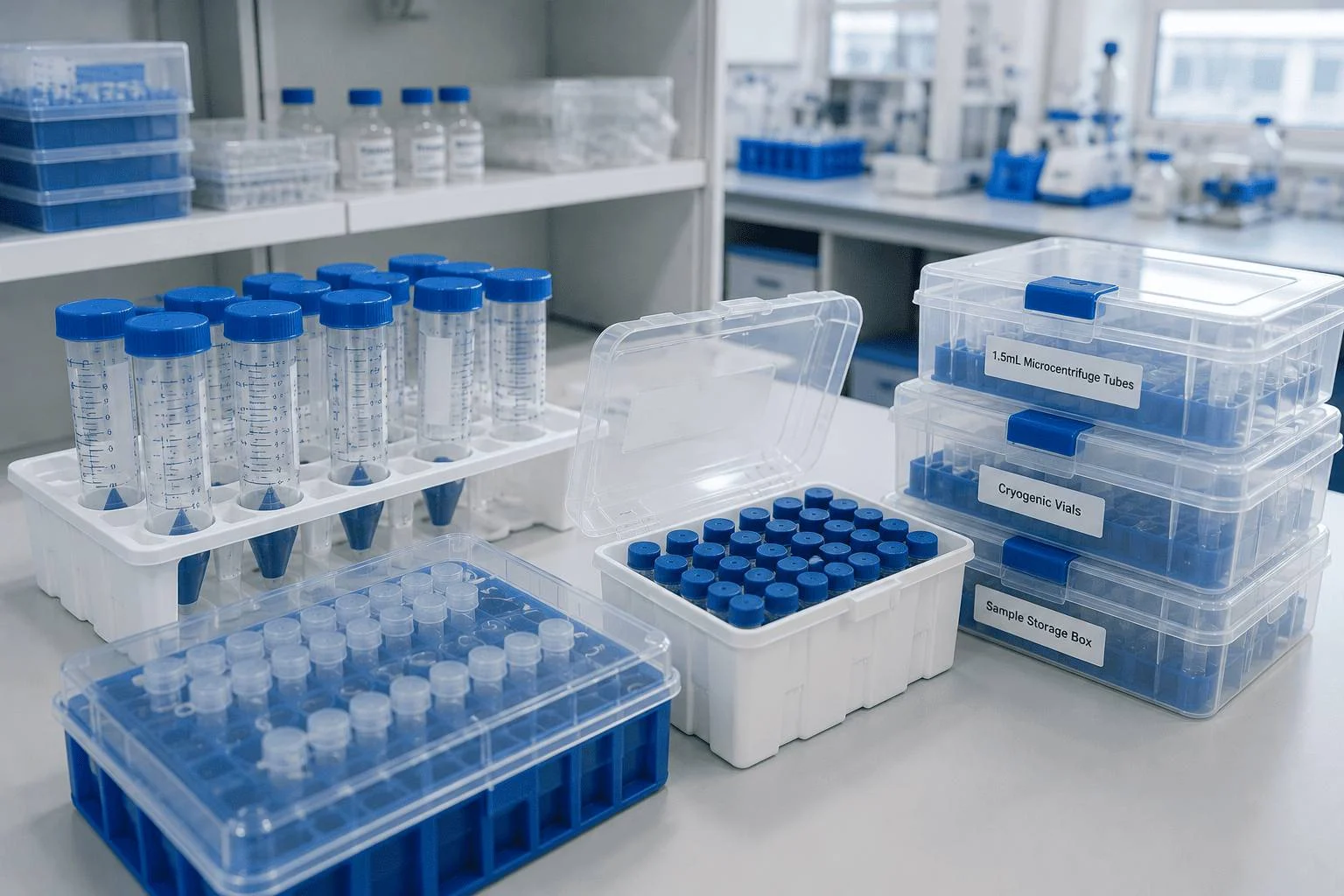 Modern analytical laboratory with scientific instruments