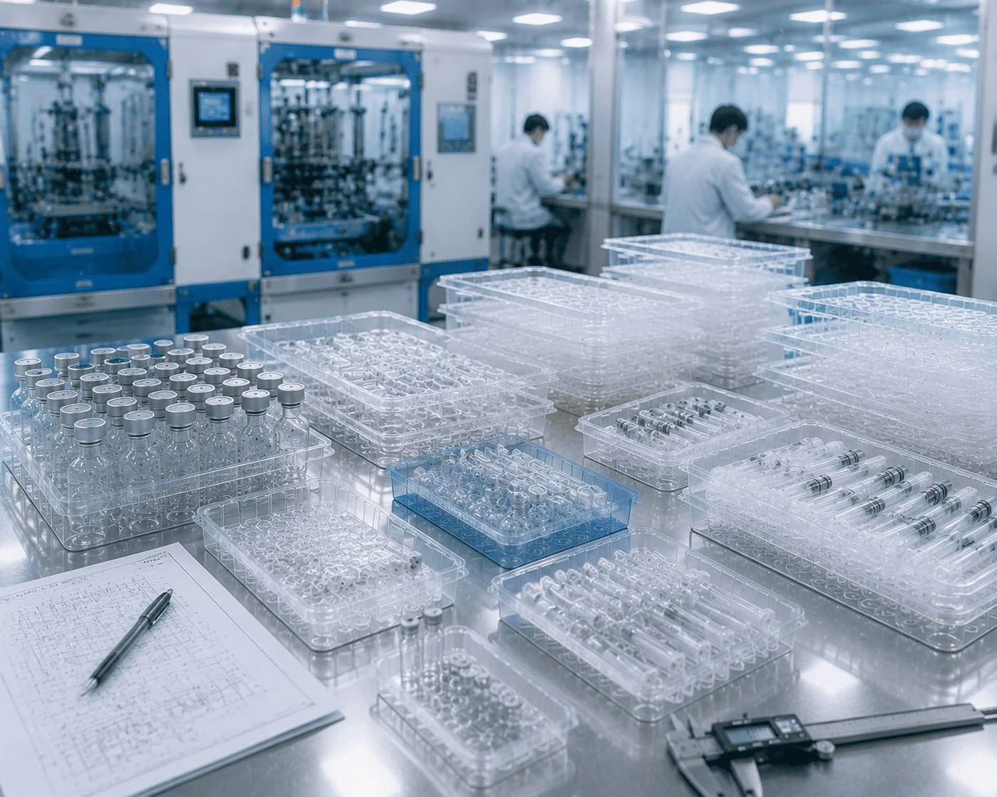 Pharmaceutical plastic packaging inspection and precise industrial design verification