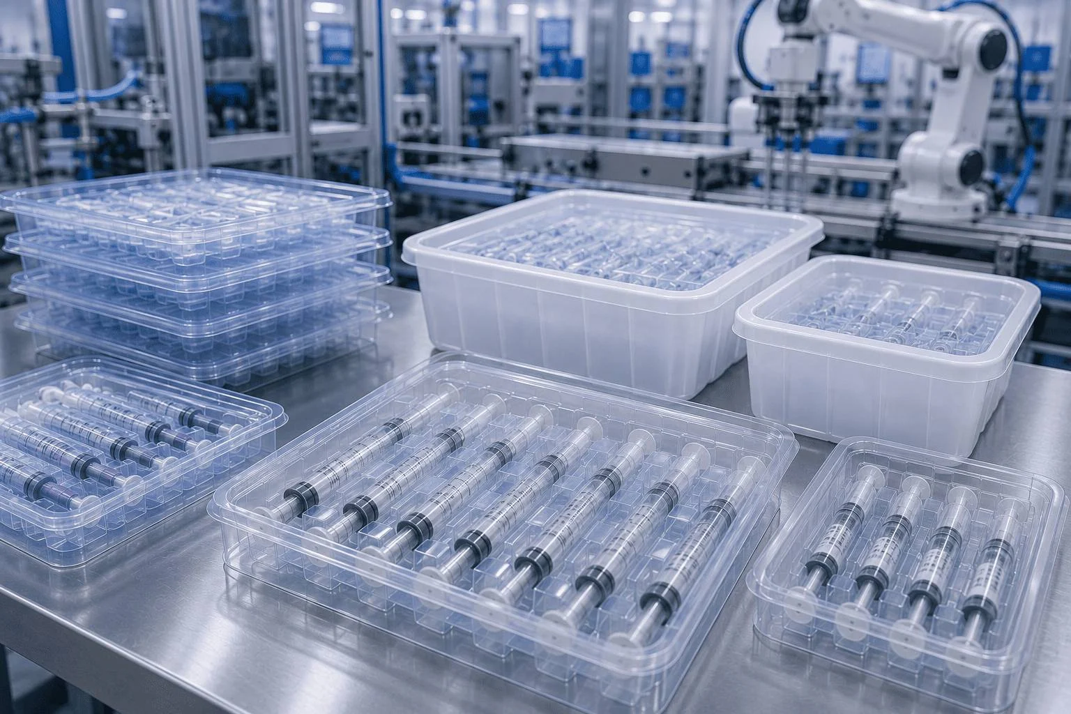 Pharmaceutical prefilled syringe packaging applications