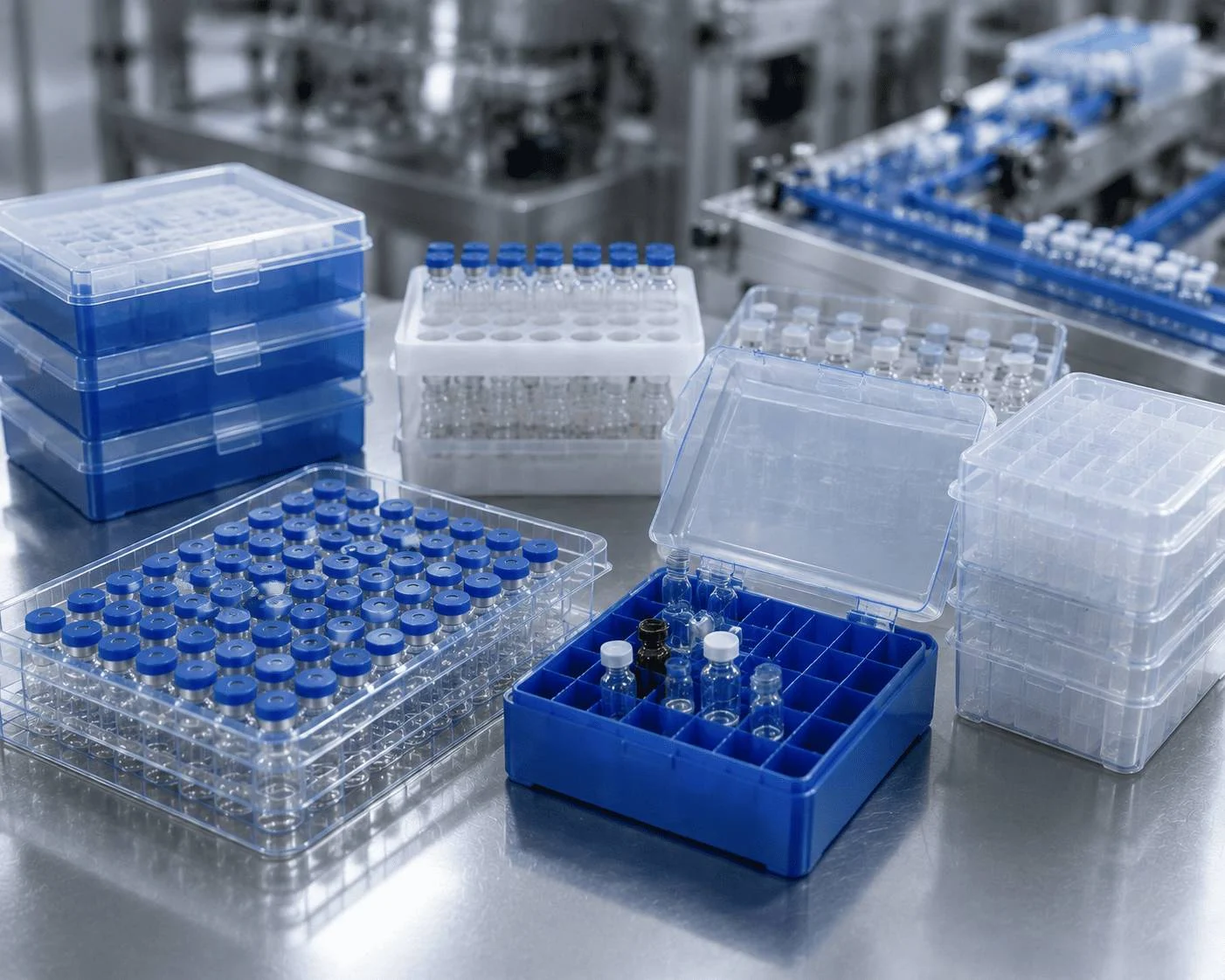 Pharmaceutical vial packaging solutions for medical and laboratory applications