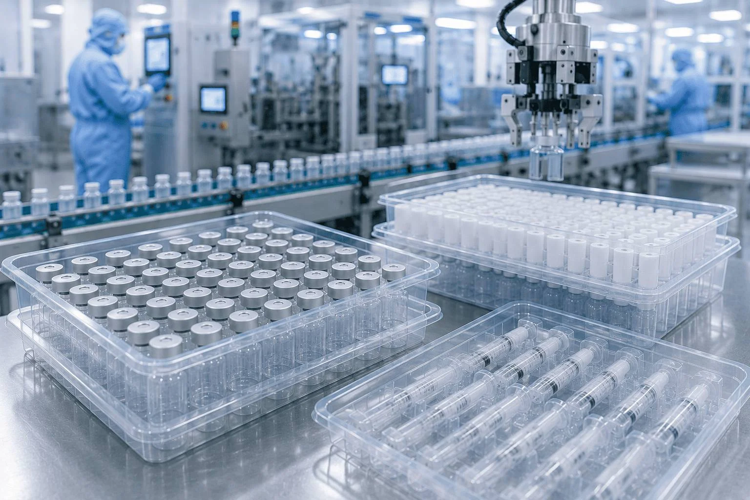 RTU packaging and Nest and Tub configuration for aseptic transfer