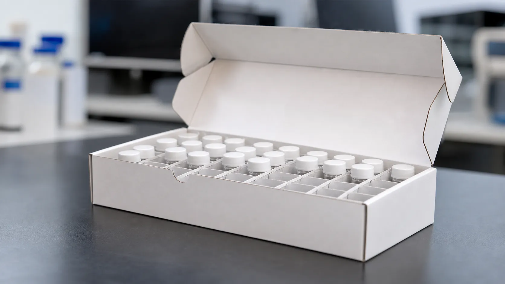 scintillation vial box,scintillation vial cardboard box,scintillation vial packaging,scintillation vial storage box