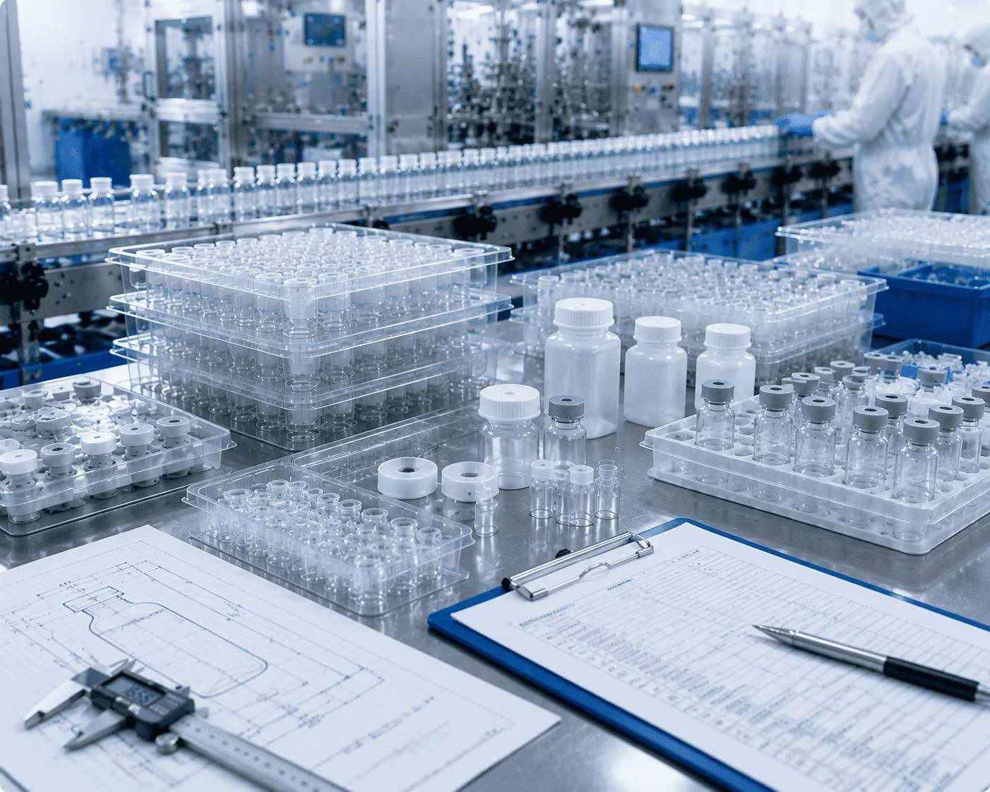 Technical packaging specifications evaluation and cleanroom production layout