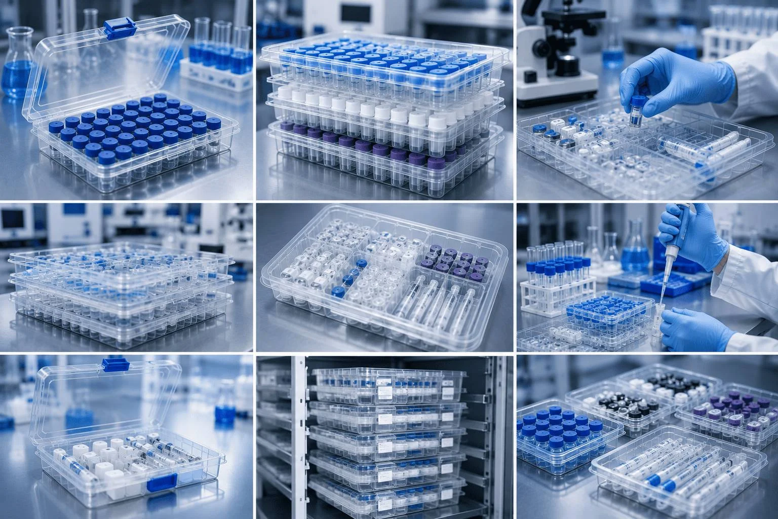 Technical workflow showing laboratory packaging requirements, contamination control, and sample protection