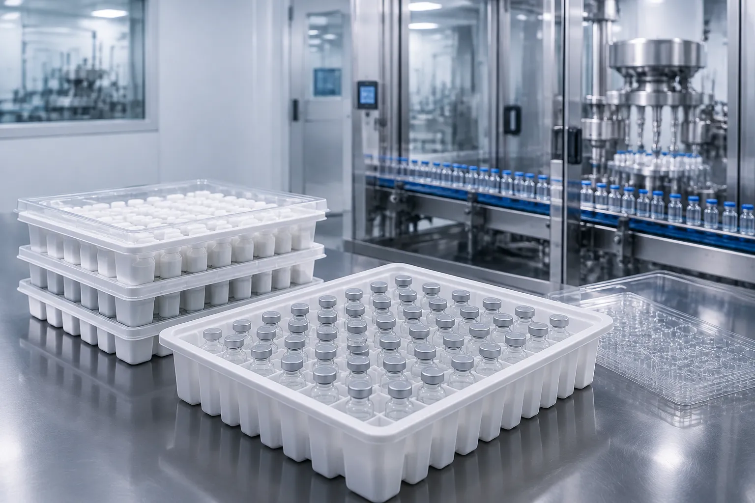 Jiahua precision Nest and Tub system for sterile container RTU packaging