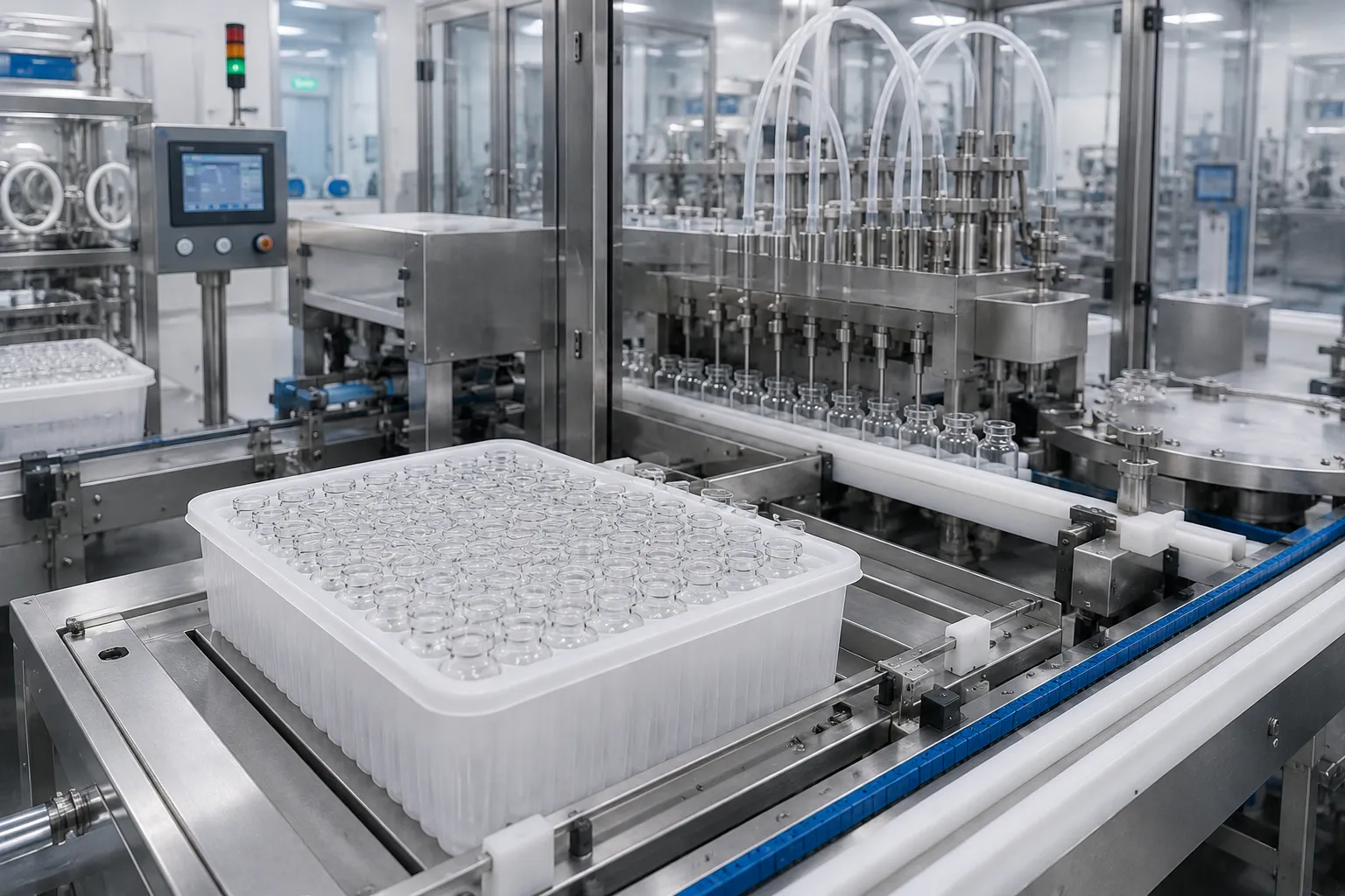Seamless integration with automated filling lines like SKAN and Bausch Stroebel