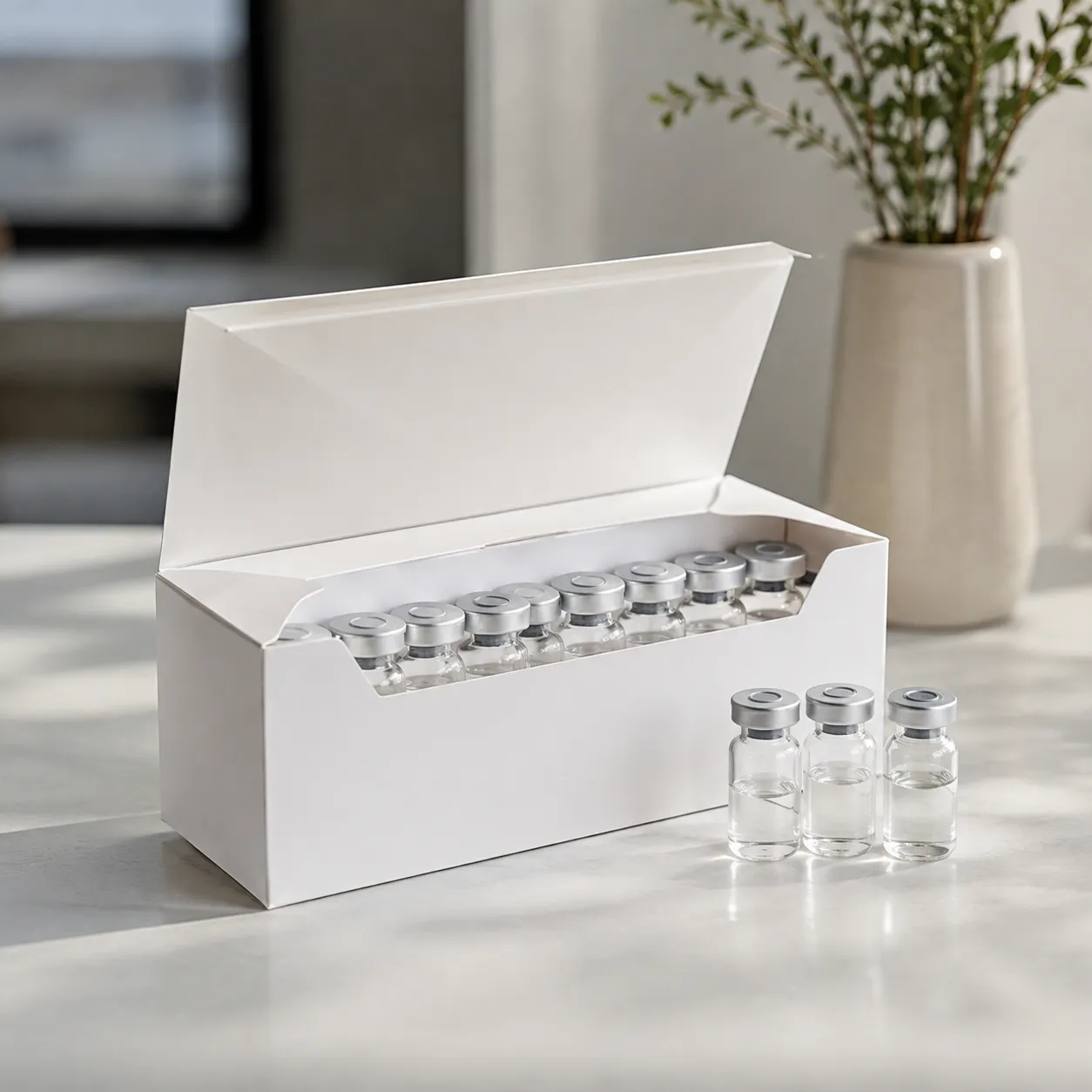 3ml Vial Box White Cardboard Pack of 100