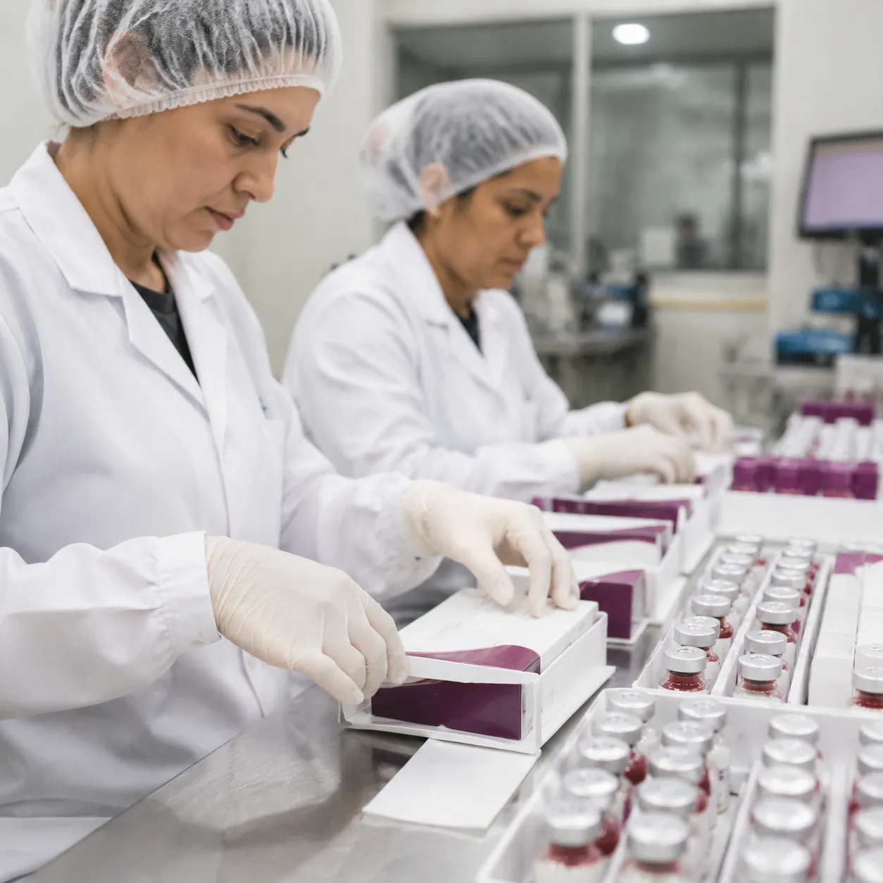 Custom Sculptra vial packaging process