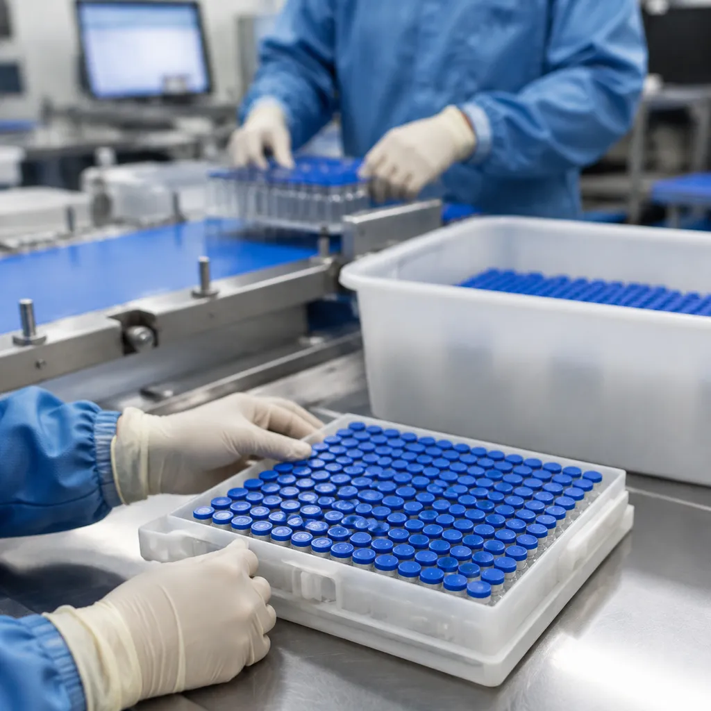 RTU nest and tub vial packaging process