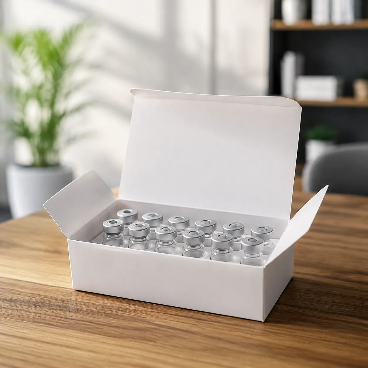 Custom 2ml Vial Packaging Boxes with EVA Inserts