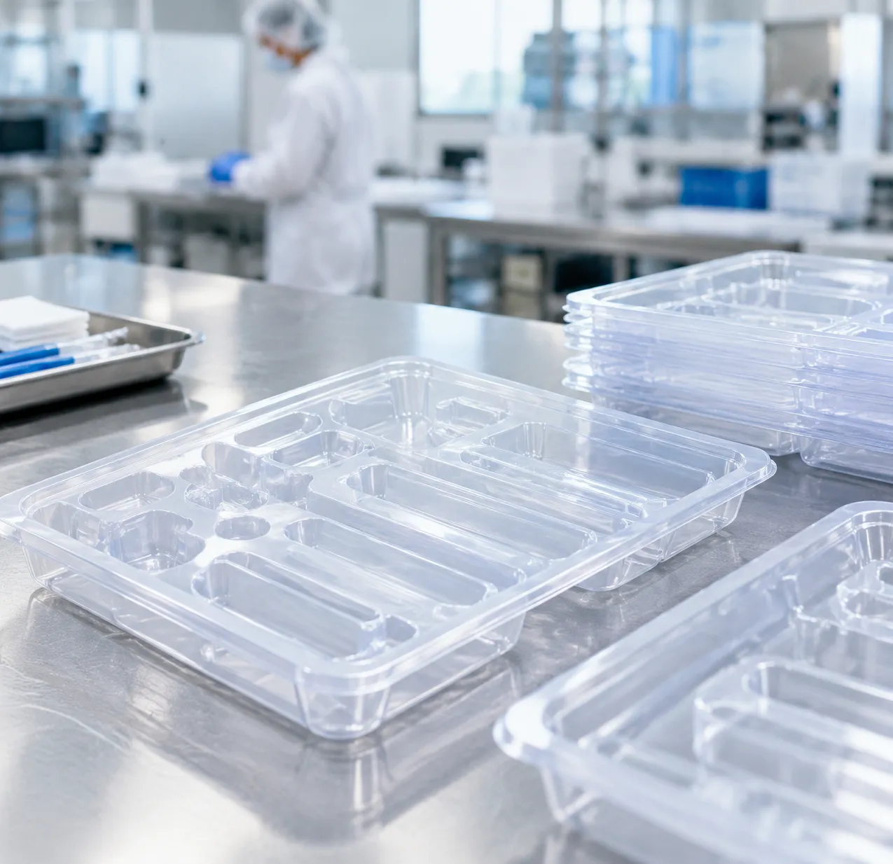 Cleanroom custom thermoformed medical trays