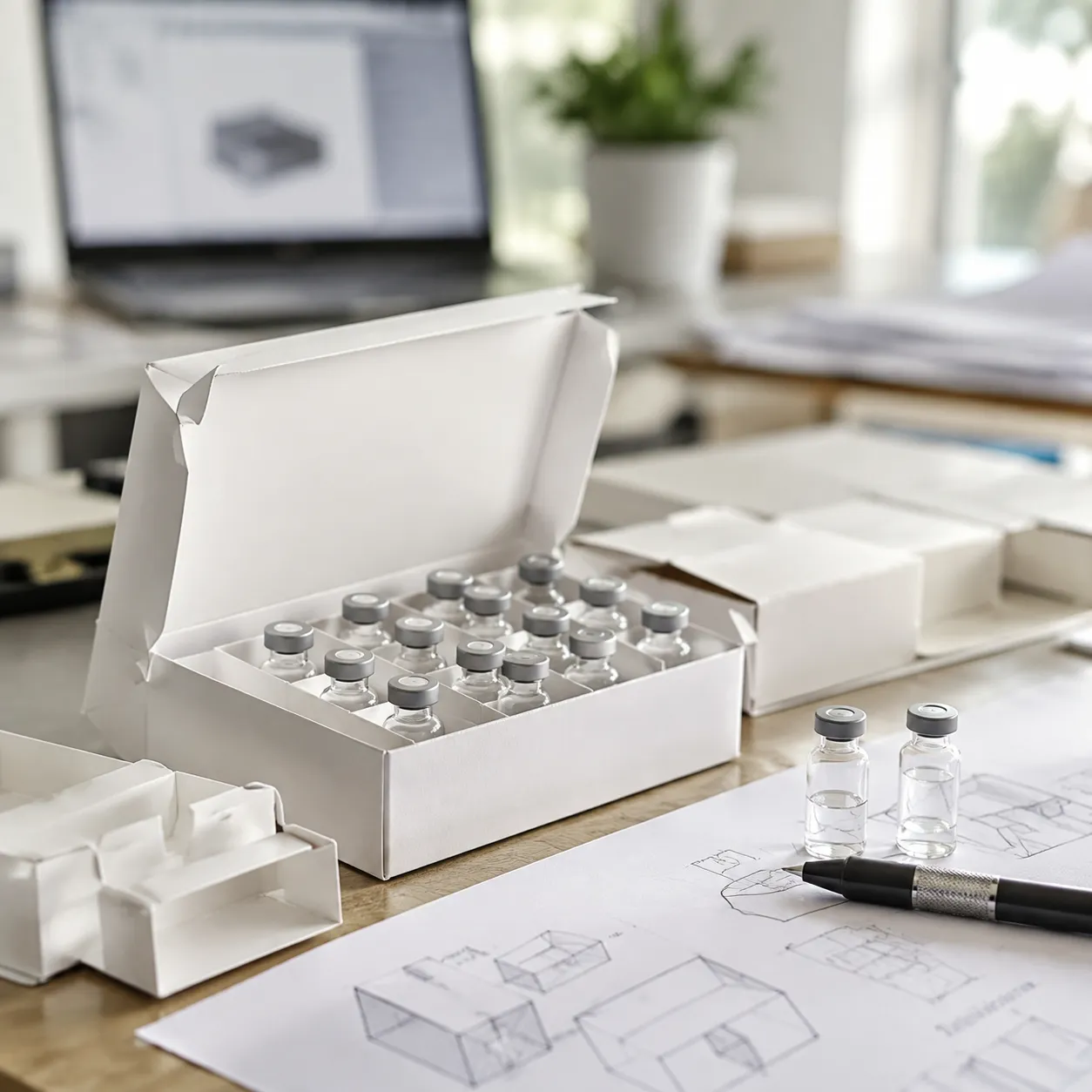 Custom OEM 2ml vial packaging engineering design