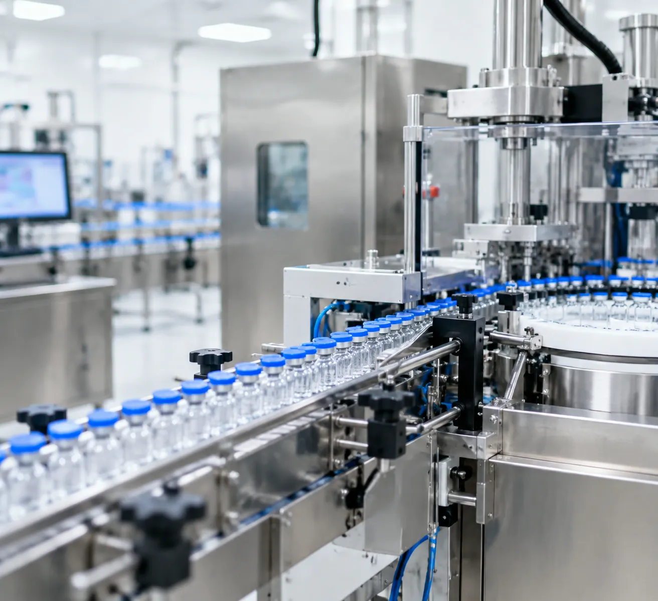 Vial tray loading line integration