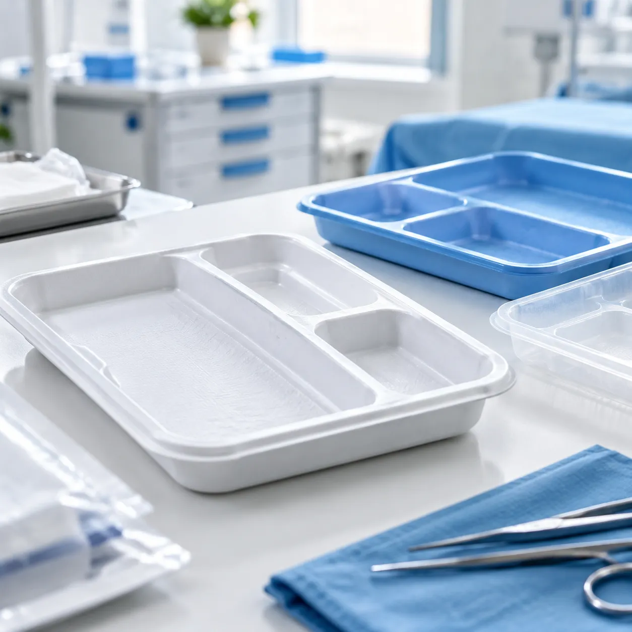 biocompatible custom thermoformed medical trays