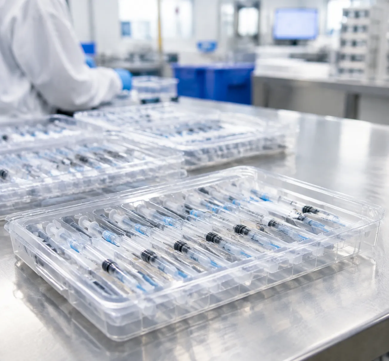 sterile cleanroom prefilled syringe trays